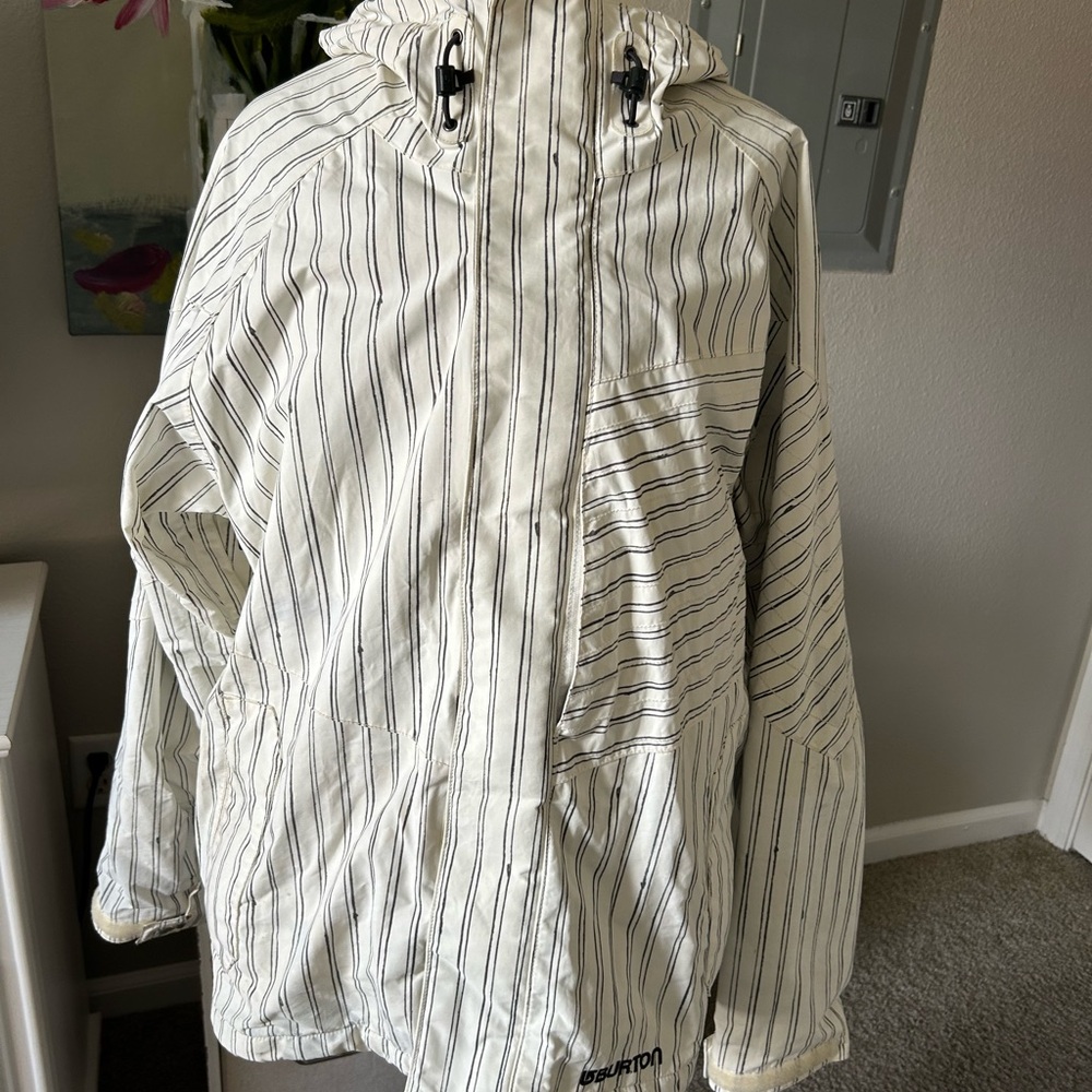 Burton Hooded Jacket with Black Stripes